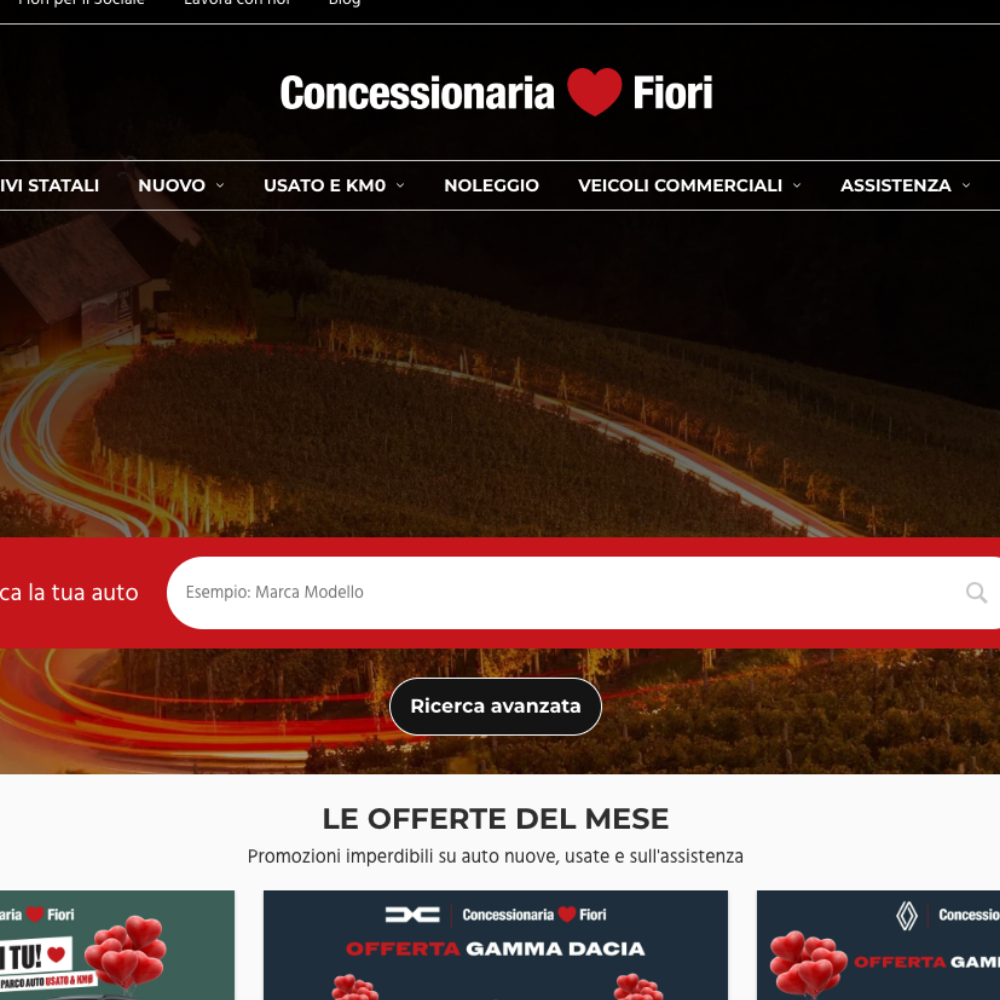 Proyecto Concessionaria Fiori - Sitio web